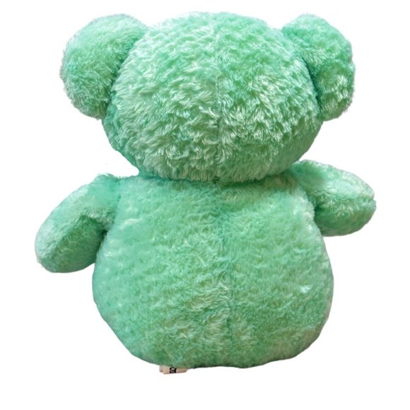 Commonwealth Mint Green Teddy Bear Plush Stuffed Animal Soft Toy 14 Inch - Picture 4 of 8